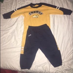 Sabres outfit worn once 18 months top is onesie